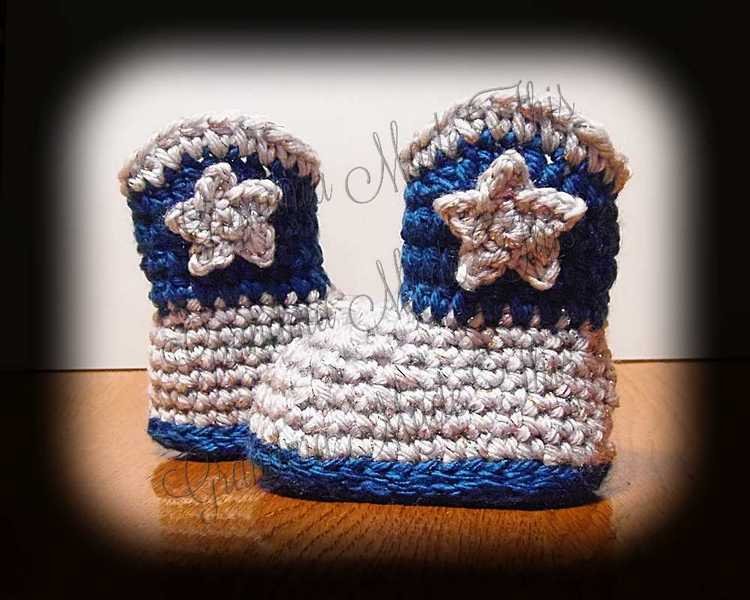 Crochet Cowboy Cowgirl Boots