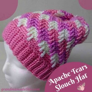 Apache Tears Slouch Crochet Hat