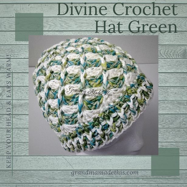 Textured Divine Crochet Hats Green