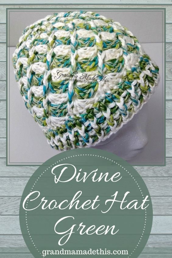 Textured Divine Crochet Hats Green