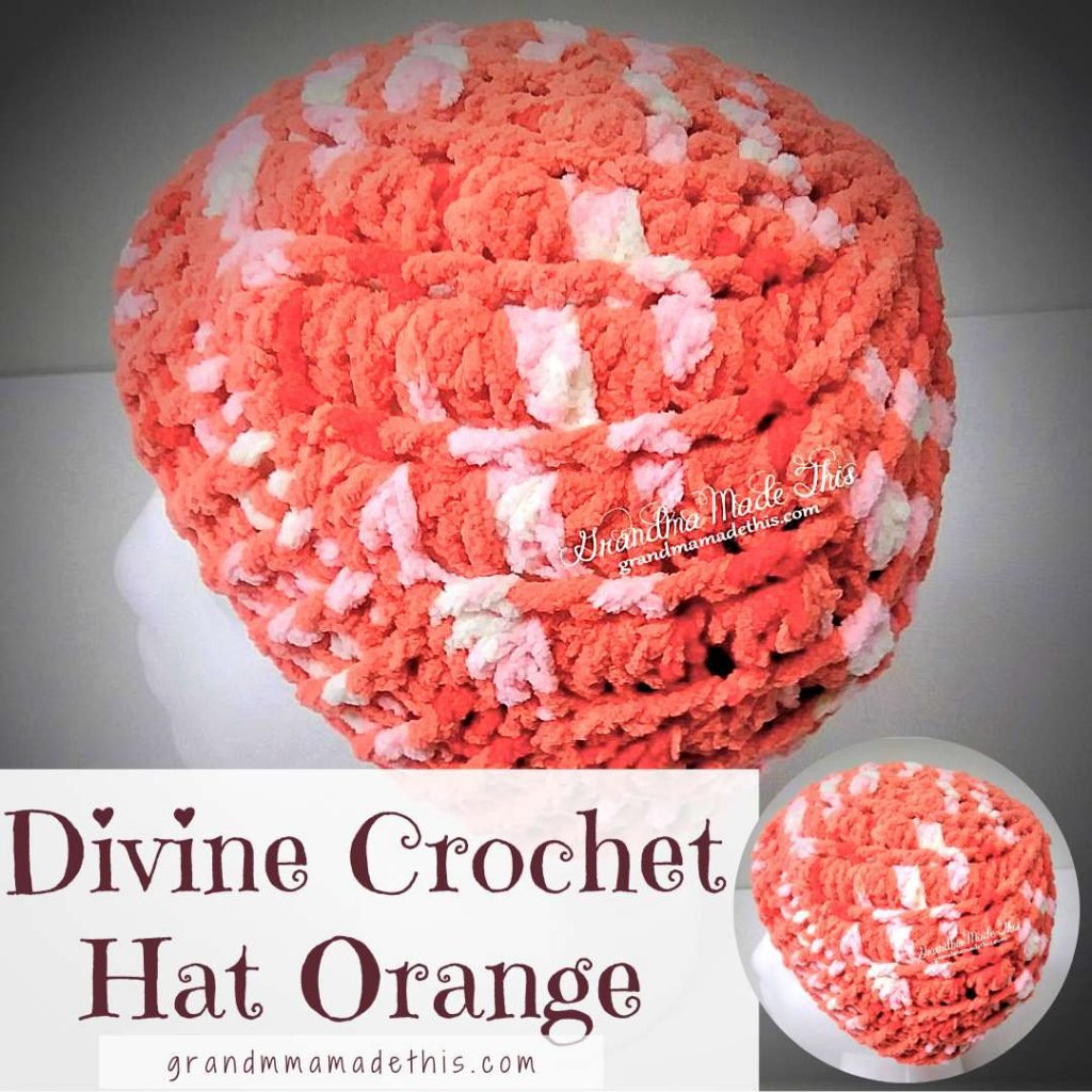 Textured Divine Crochet Hats Orange