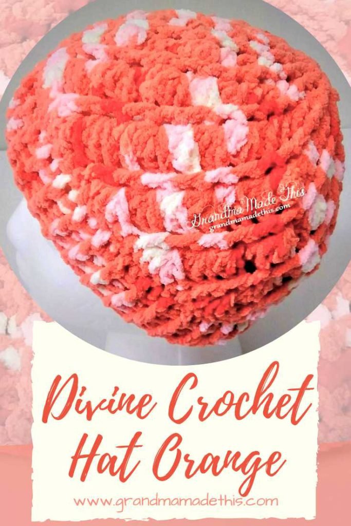 Textured Divine Crochet Hats Orange