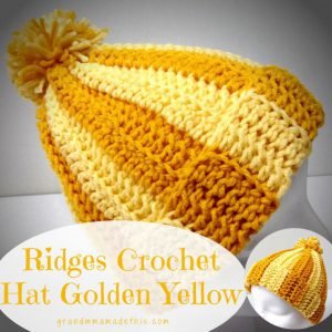 Easy Quick Ridges Crochet Hats Free Pattern Yellow