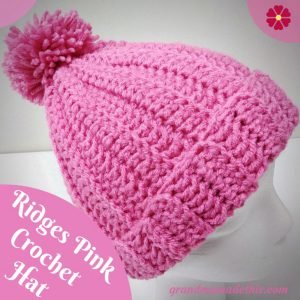 Easy Quick Ridges Crochet Hats Free Pattern Pink