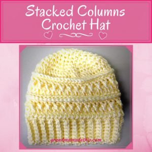 Stacked Columns Textured Crochet Child Hat