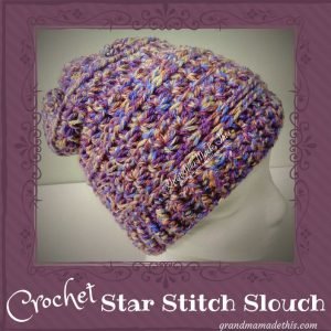 Star Stitch Textured Slouch Crochet Hat