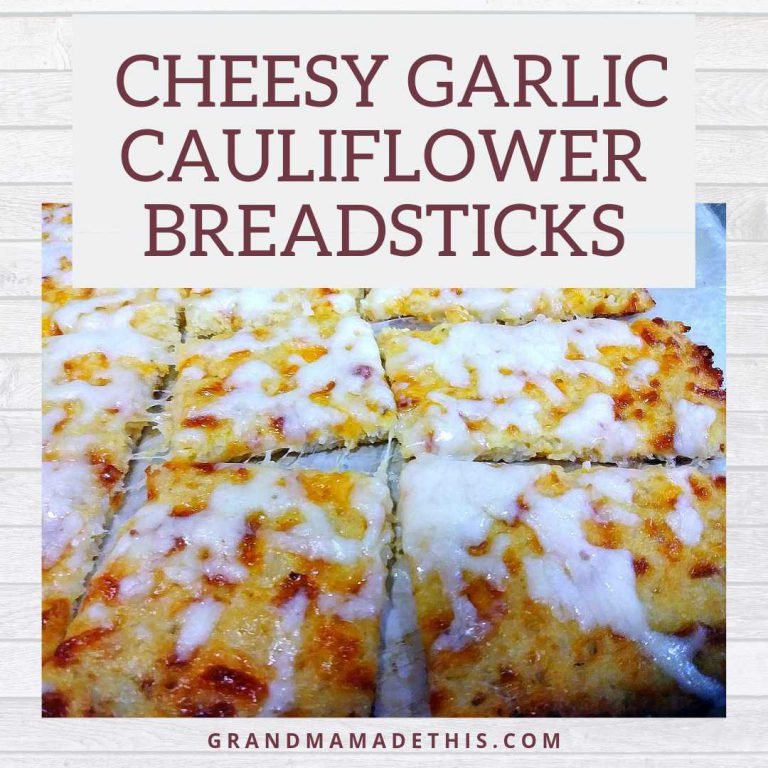 Cheesy Garlic Cauliflower Breadsticks