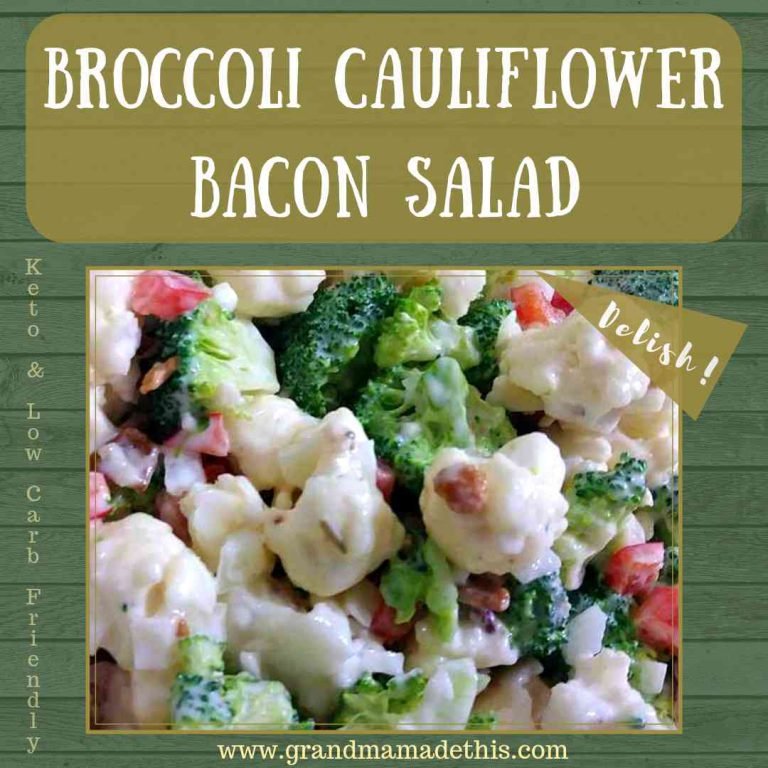 Broccoli Cauliflower Bacon Salad