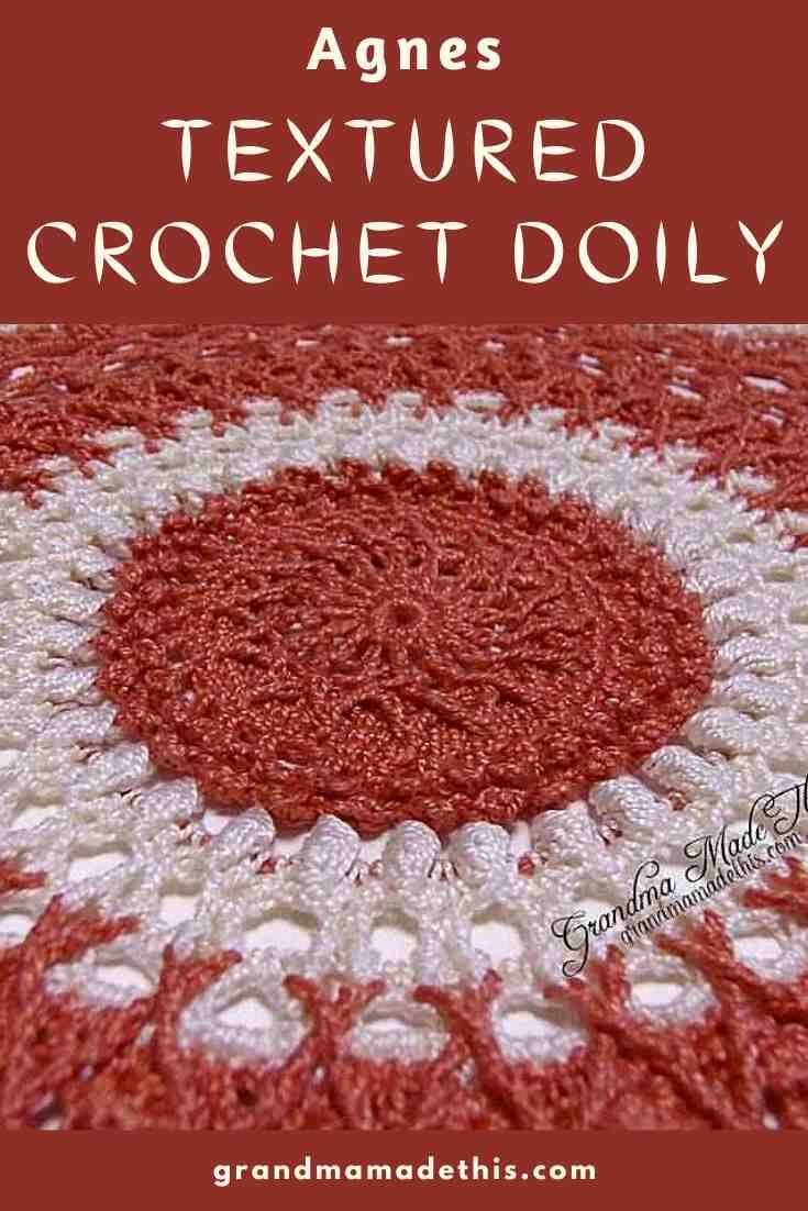 Agnes Textured Crochet Doily pin1