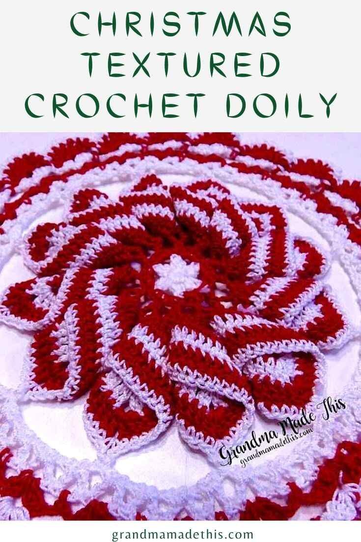 Christmas Textured Crochet Doily 