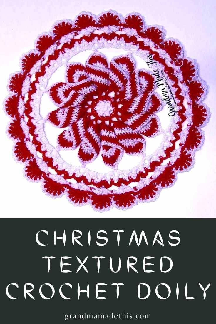 Christmas Textured Crochet Doily 