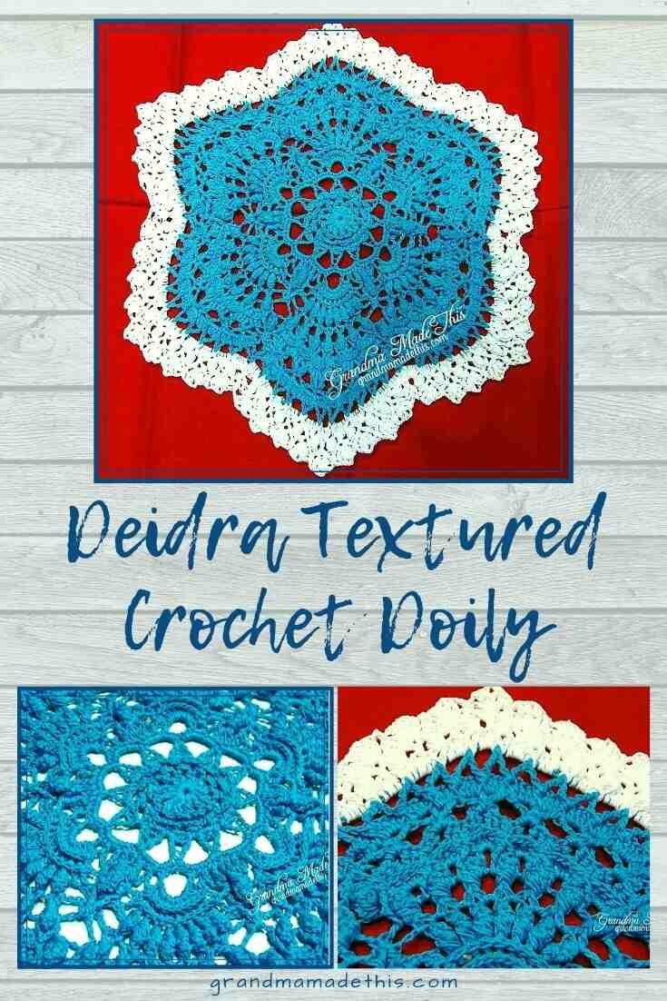 Deidra Textured Pinwheel Crochet Doily pin1