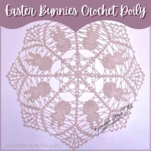 Easter Bunnies Crochet Doily