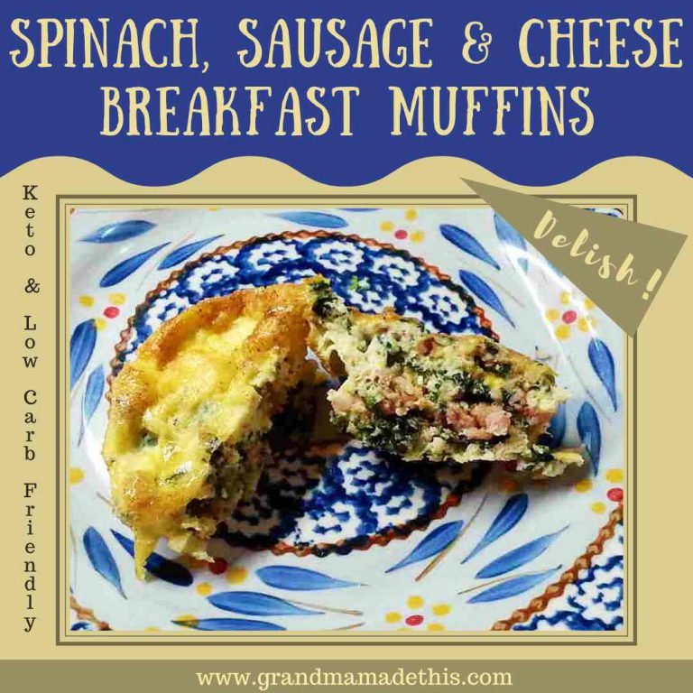 Spinach Sausage Cheese Breakfast Muffins